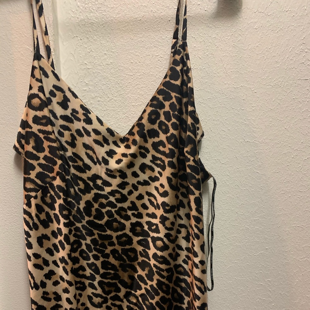 Forever21 Midi Cheetah Print Slip Dress